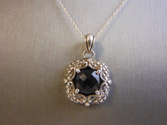 Womens Vintage Sterling Silver Necklace w/ Pendant (1 of 3)