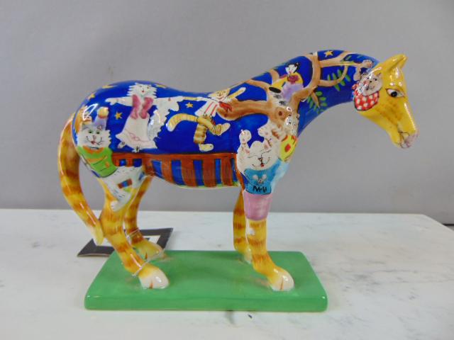 COLLECTIBLE PAINTED PONY KITTY CATS BALL HORSE FIGURE (1 of 3)