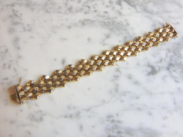 Womens Elegant Vintage Estate 14K Yellow Gold Bracelet (1 of 4)