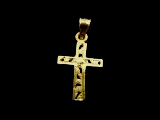Vintage Estate 14K Yellow Gold Religious Cross Pendant (1 of 2)