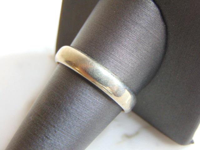 Mens Vintage Estate 14K White Gold Wedding Band Ring (1 of 3)