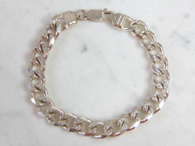 Vintage Estate Sterling Silver Chain Link Bracelet (1 of 3)