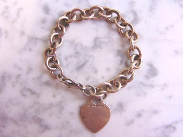 Womens Sterling Silver Tiffany & Co Heart Bracelet (1 of 5)