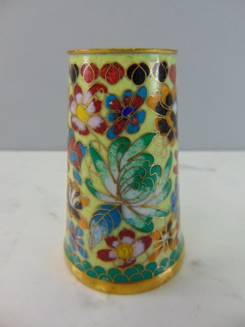 VINTAGE CHINESE CLOISONNE BUD VASE (1 of 5)