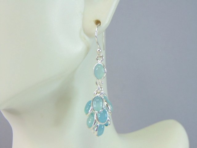 Womens Vintage Estate Sterling Silver Dangle Earrings (1 of 2)