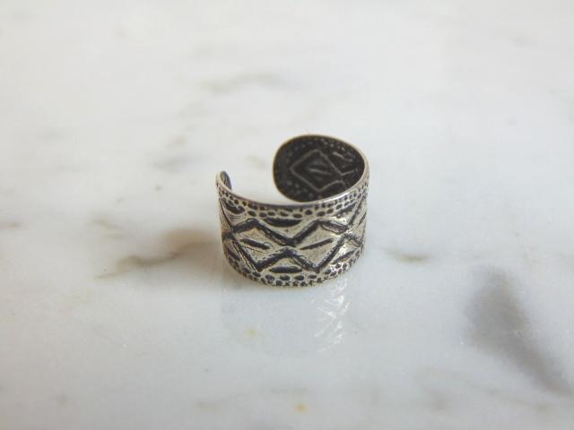 Womens Vintage Estate Sterling Silver Ear Cuff Ring (1 of 3)