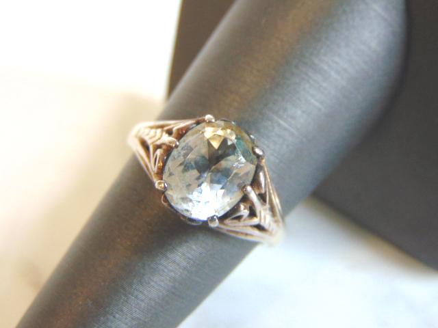 Womens Vintage Estate Sterling Silver CZ Ring (1 of 4)