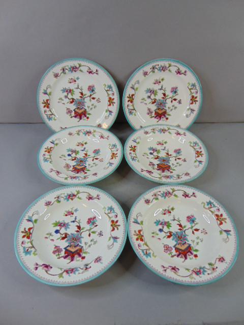 Lot of Antique Royal Worcester Chinoiserie Plate Bowl (1 of 7)