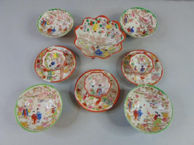 LOT OF 12 VINTAGE ANTIQUE JAPANESE PORCELAIN RICE BOWLS (1 of 12)