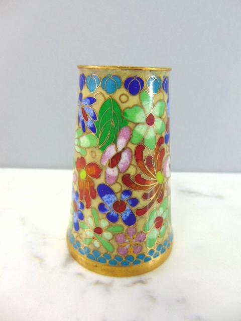 VINTAGE CHINESE CLOISONNE BUD VASE (1 of 4)