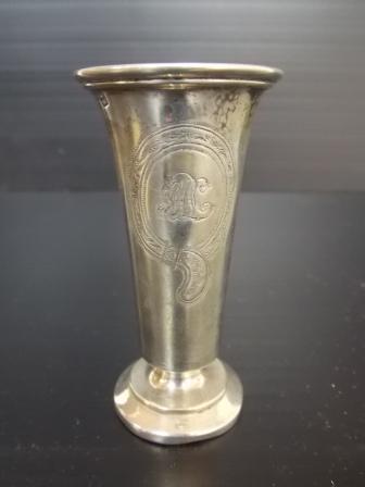 ANTIQUE .800 SILVER FLUTED CORDIAL CUP (1 of 2)