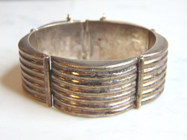 Womens Vintage Estate Sterling Silver Bracelet (1 of 2)