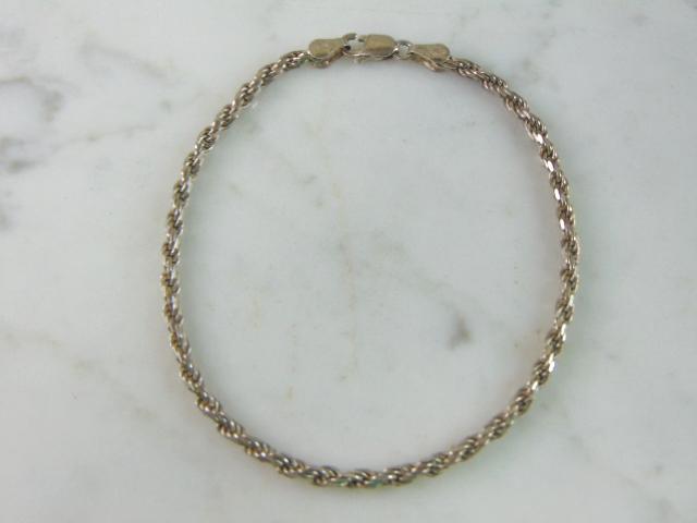 Womens Vintage Sterling Silver Chain Link Bracelet (1 of 4)