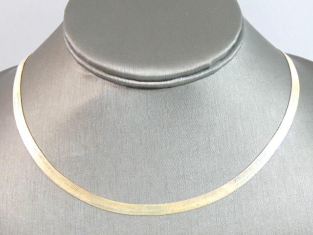 Womens Sterling Silver Italian Herringbone Necklace (1 of 2)