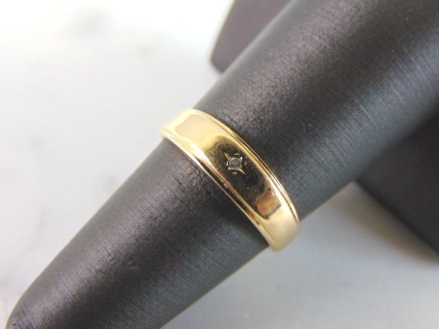 Womens Vintage Estate 14K Yellow Gold Solitaire Diamond Ring (1 of 5)