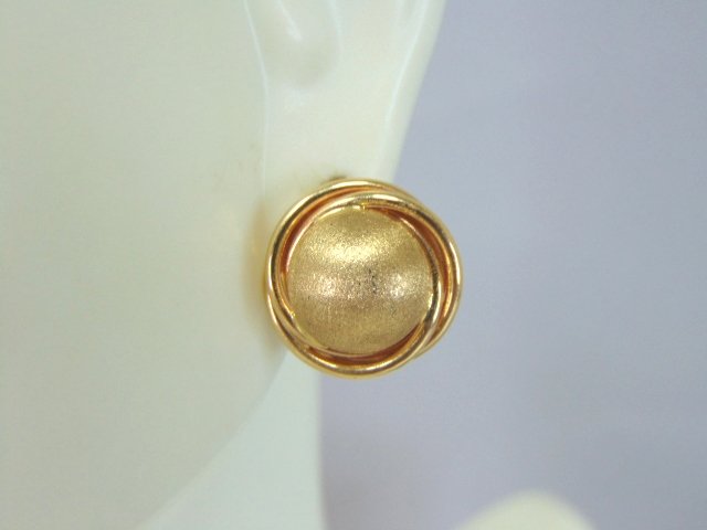 Womens Vintage Estate 14K Yellow Gold Stud Earrings (1 of 4)