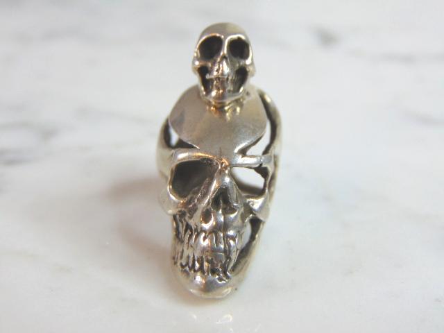 Mens Vintage Estate Sterling Silver Skull Pendant (1 of 3)