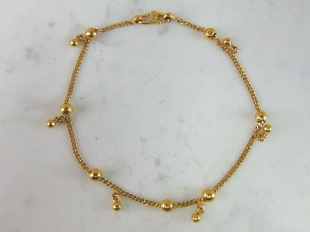 Womens Vintage Estate 21K Yellow Gold Charm Bracelet (1 of 4)