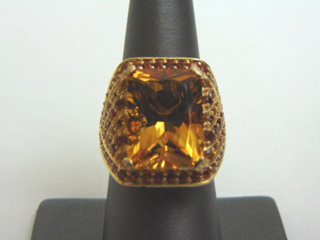 Womens Estate 14K Yellow Gold Ring w/ Citrine Stone (1 of 6)