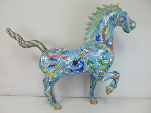 Antique Chinese Cloisonne Ming Style Horse Figure (1 of 11)