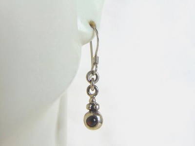 Womens Vintage Estate Sterling Silver Dangle Earrings