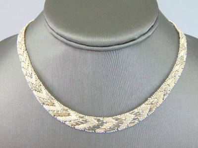 Womens Vintage  Sterling Silver Modernist Necklace