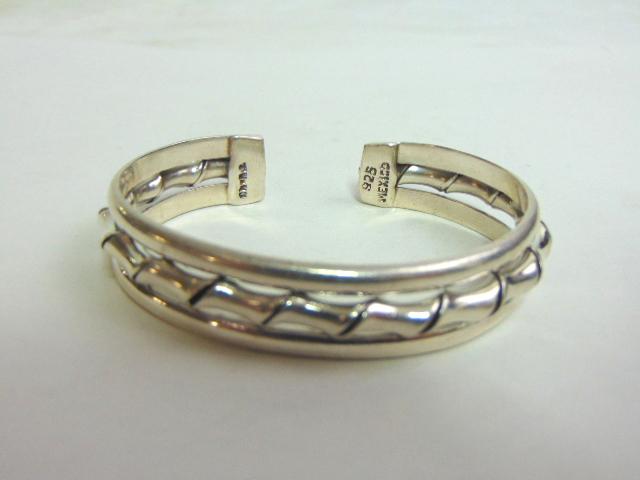 Vintage Estate Sterling Silver Cuff Bracelet (1 of 4)