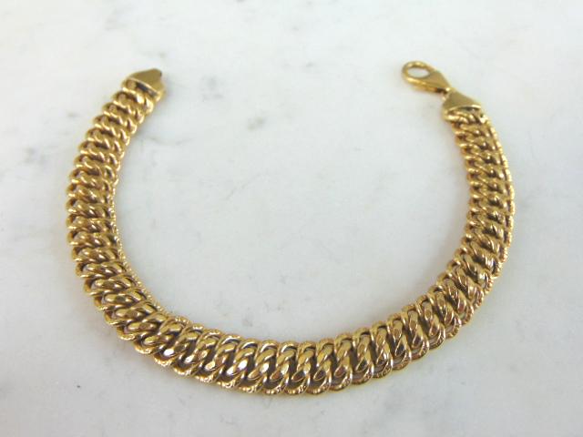 Womens Vintage Estate 18K Yellow Gold Chain Bracelet (1 of 3)