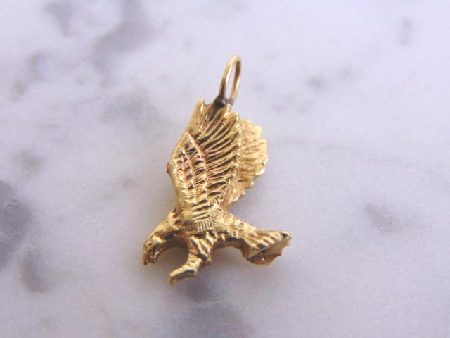 Vintage Estate 14K Yellow Gold Eagle Pendant 3.7g (1 of 2)