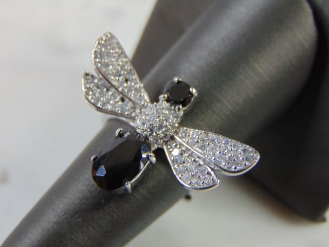 Womens Sterling Silver Butterfly Ring (1 of 4)