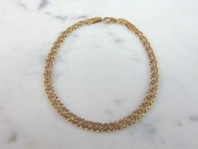 Vintage Estate 14K Yellow Gold Chain Italian Bracelet (1 of 3)