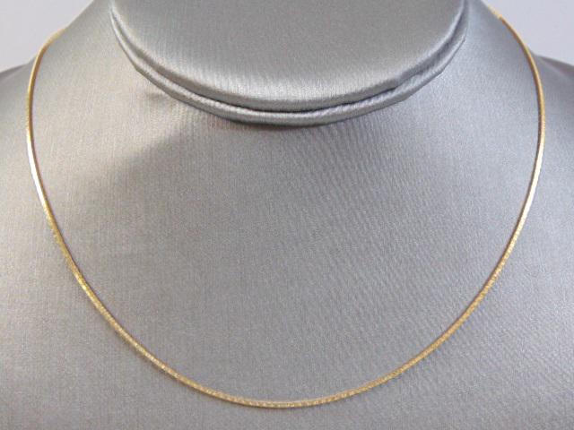 Vintage 14K Yellow Gold Fine Box Link Chain Necklace (1 of 2)