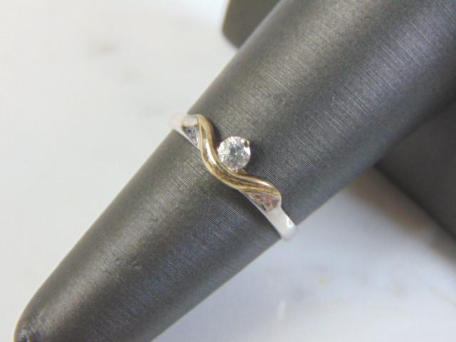 Womens Vintage Estate Sterling Silver CZ Ring (1 of 5)