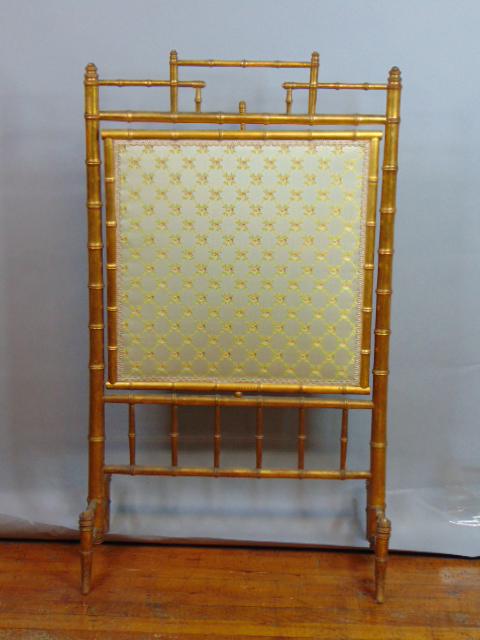 ANTIQUE FRENCH BAMBOO FIREPLACE SCREEN (1 of 8)
