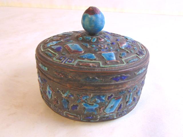 Antique Chinese Cloisonne Vanity Box (1 of 5)