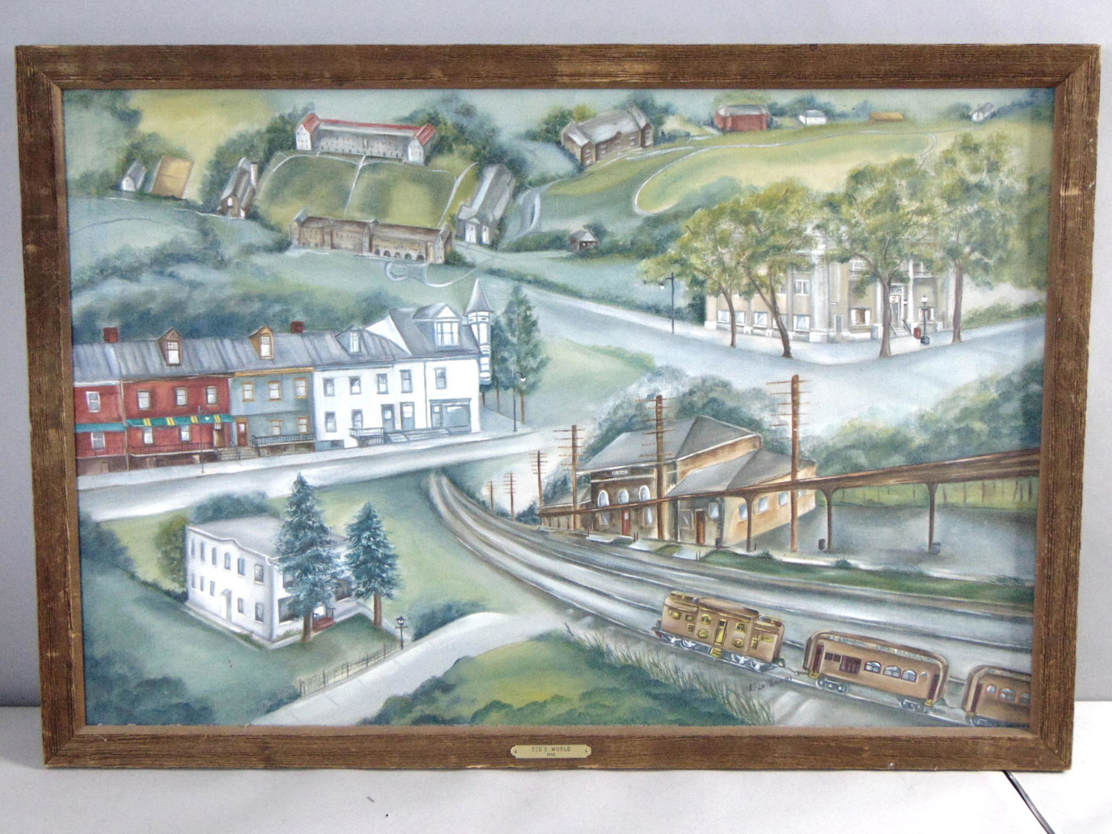 Vintage Original Linda Turoczi Signed & Framed Reading PA Oil Painting (1 of 11)