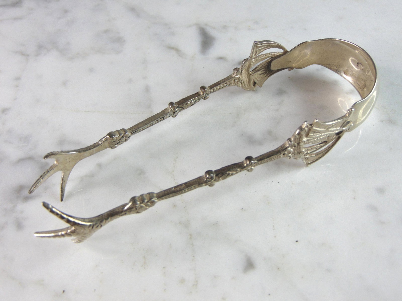 Vintage Estate Collectible Coin Silver Sailboat Sugar Tong (1 of 5)