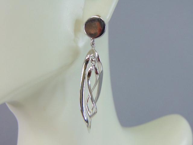 Womens Vintage Estate Sterling Silver Dangle Earrings (1 of 3)