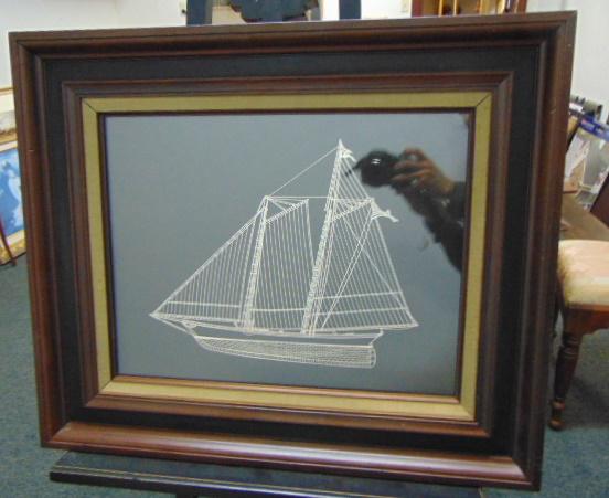 Vintage Sterling Silver Wire The Schooner Yacht Art (1 of 8)