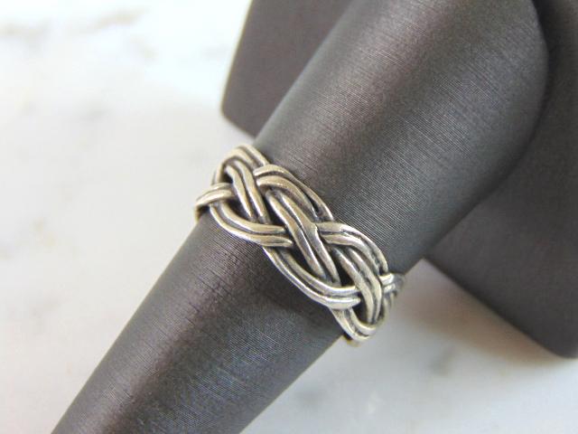 Womens Vintage Estate Sterling Silver Modernist Ring (1 of 3)