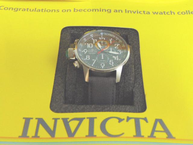 MENS INVICTA I FORCE CHRONOGRAPH STAINLESS STEEL WATCH: A BRAND NEW NEVER USED INIVICTA I-FORCE STAINLESS STEEL WATCH, MODEL # 11525. WATCH HAS A LEATHER AND CLOTH BAND, AND IS A LEFT HANDED WATCH. SHIPPING AND HANDLING IS $25 WITHIN THE CONTINENTAL US. AL