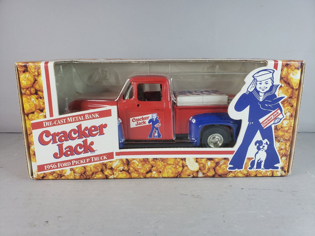 Ertl 1956 Ford Delivery Truck Cracker Jack Die Cast Metal Bank New In Box (1 of 6)