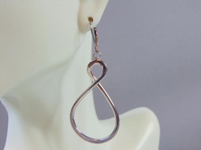 Womens Vintage Estate Sterling Silver Dangle Earrings (1 of 3)