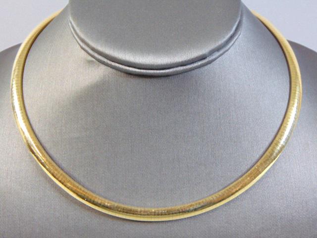Womens Vintage 14K Yellow Gold Italian Choker Necklace (1 of 3)