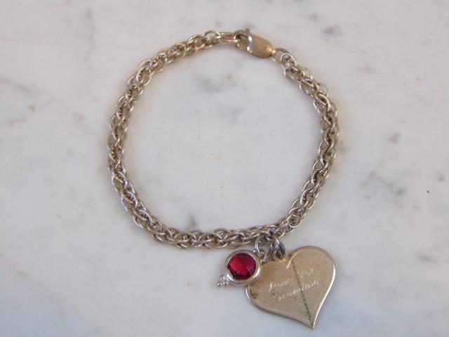 Womens Vintage Sterling Silver Grandma Charm Bracelet (1 of 4)