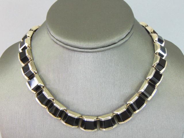 Womens Vintage Sterling Silver Modernist Necklace (1 of 2)