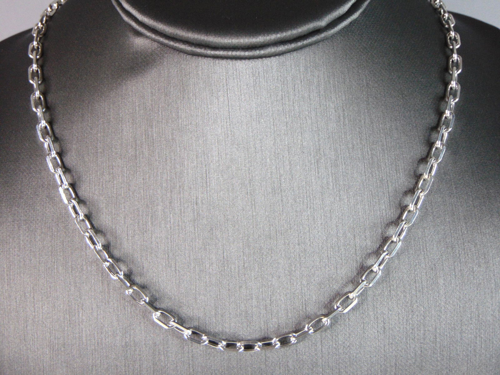 Mens Vintage Estate Sterling Silver Chain Link Necklace (1 of 2)