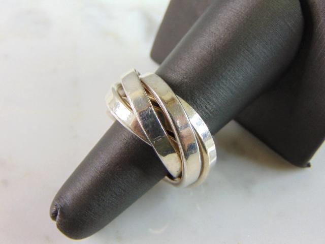 Womens Vintage Estate Sterling Silver Modernist Ring (1 of 4)