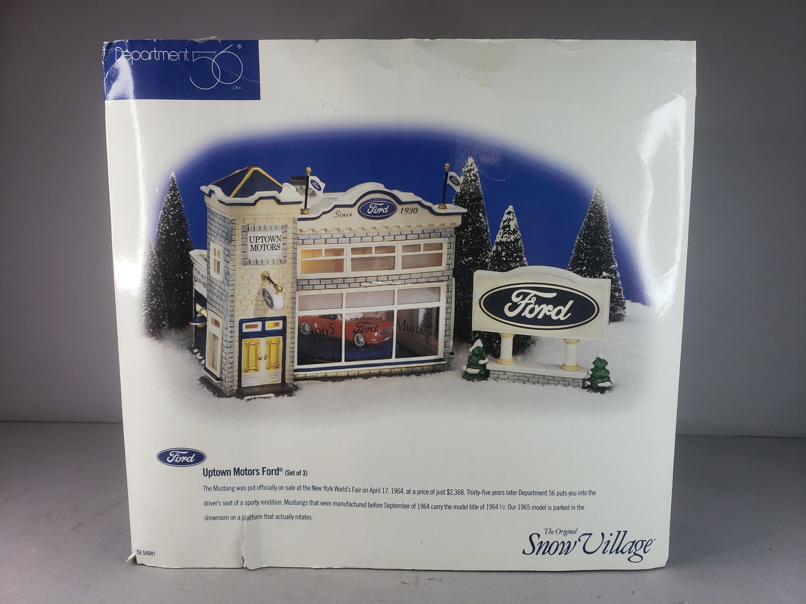 Dept 56 Retired 1998 Uptown Motors Ford Snow Village (1 of 5)