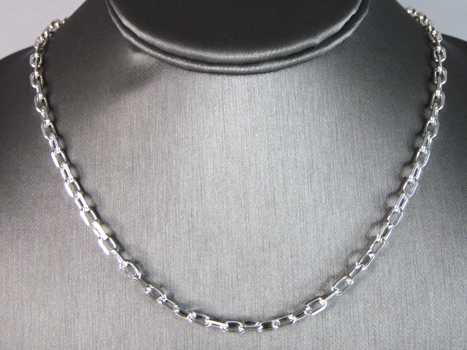 Mens Vintage Estate Sterling Silver Chain Link Necklace (1 of 3)
